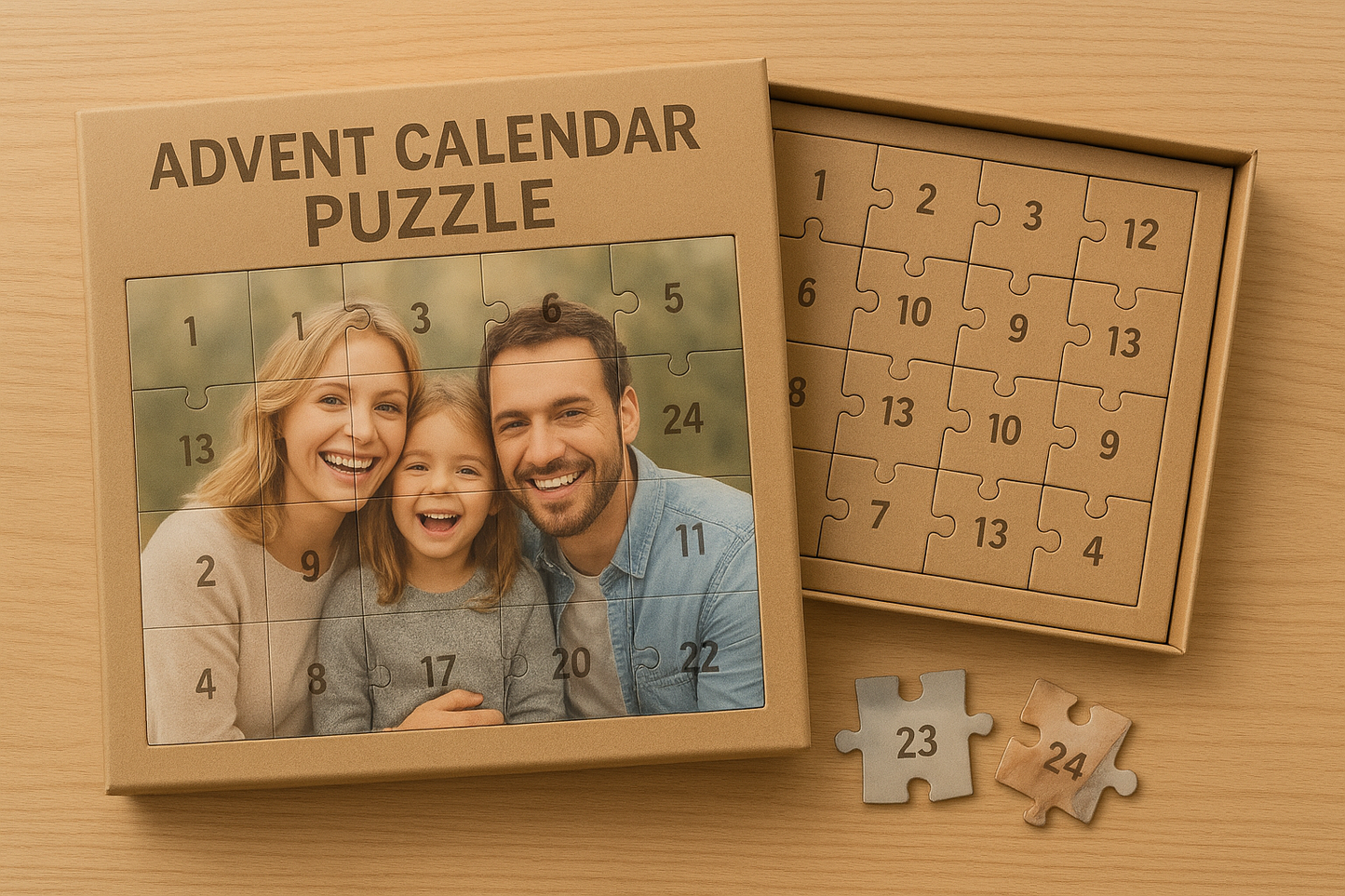 Calendrier de l’Avent Puzzle Photo Personnalisé